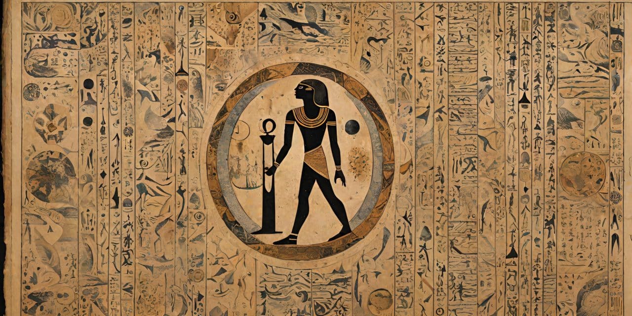Guardian of Time: An Ancient Egyptian Tapestry