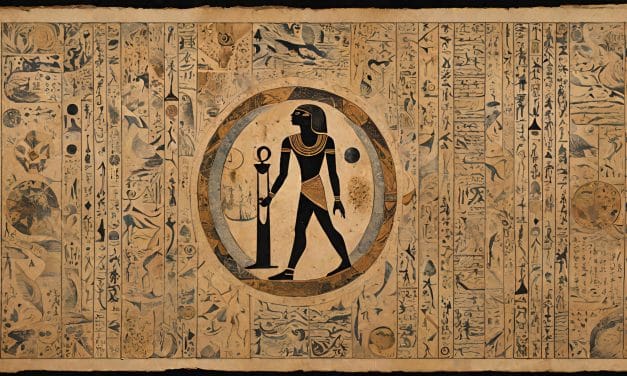 Guardian of Time: An Ancient Egyptian Tapestry