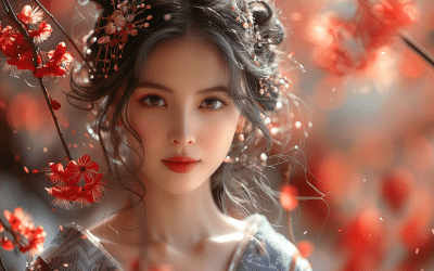 Beauty of Oiran in Kyoto: A Fusion of AI and Tradition
