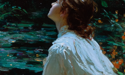 A girl looking at the moon